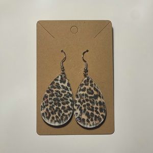 Leopard print earrings